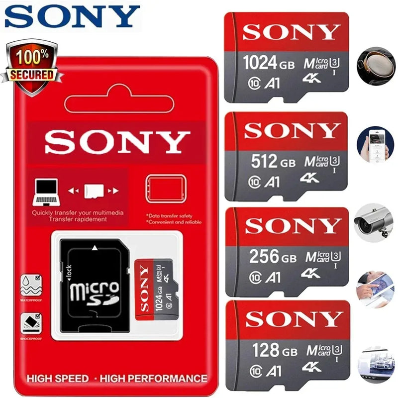 SONY Micro SD TF Card Mini 1TB Memory Card Class High Speed Cartao De Memoria Flash Memory TF Mecard C10 For Xiao Mi