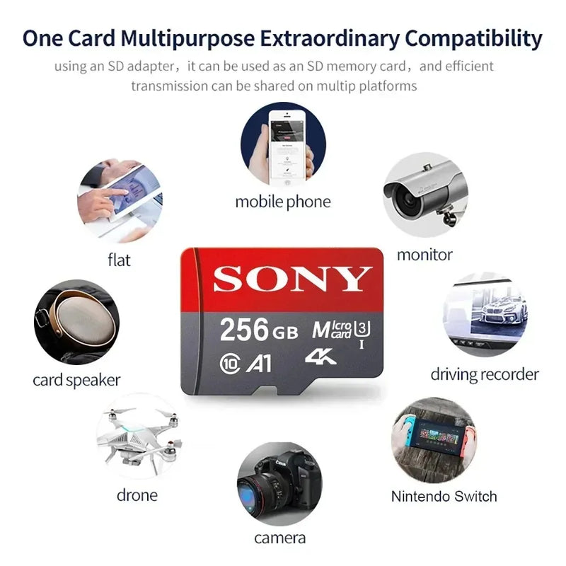 SONY Micro SD TF Card Mini 1TB Memory Card Class High Speed Cartao De Memoria Flash Memory TF Mecard C10 For Xiao Mi